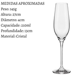 Taça Espumante Slim 210 ML Crystal