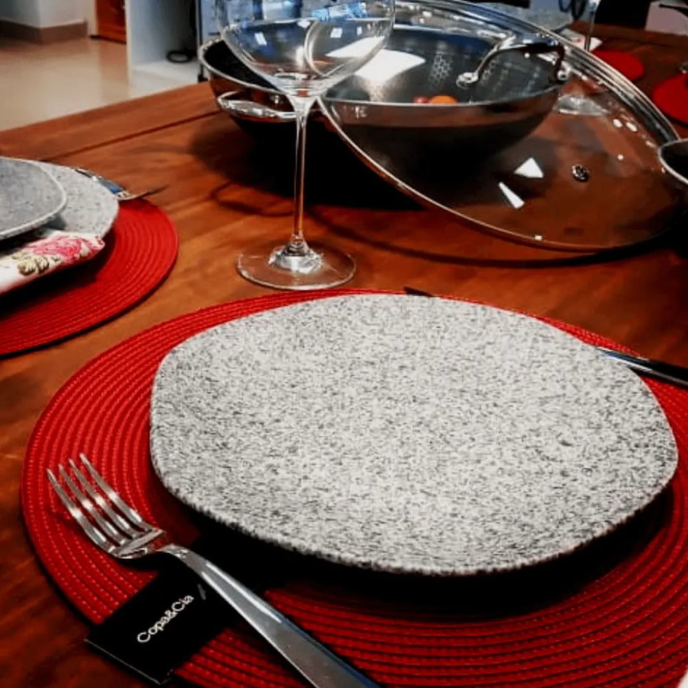 Prato Granito Raso 27,5cm Porcelana Linha Ryo Mesa Oxford