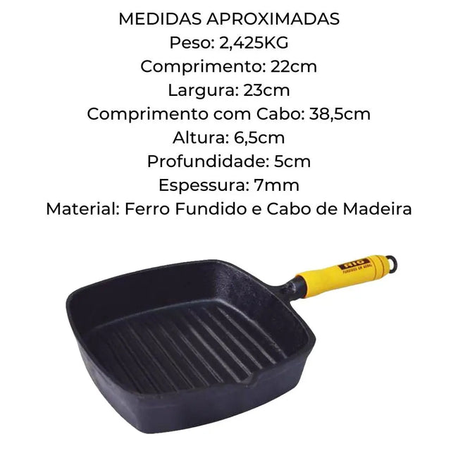 Frigideira Frisada Pequena C/ Cabo Madeira Main Image