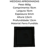 Tepan Mini Chapa Ferro Fundido 15x15cm RIG