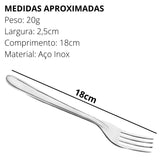 Garfo de mesa Oriente em Aço Inox com 18 cm. Oriente