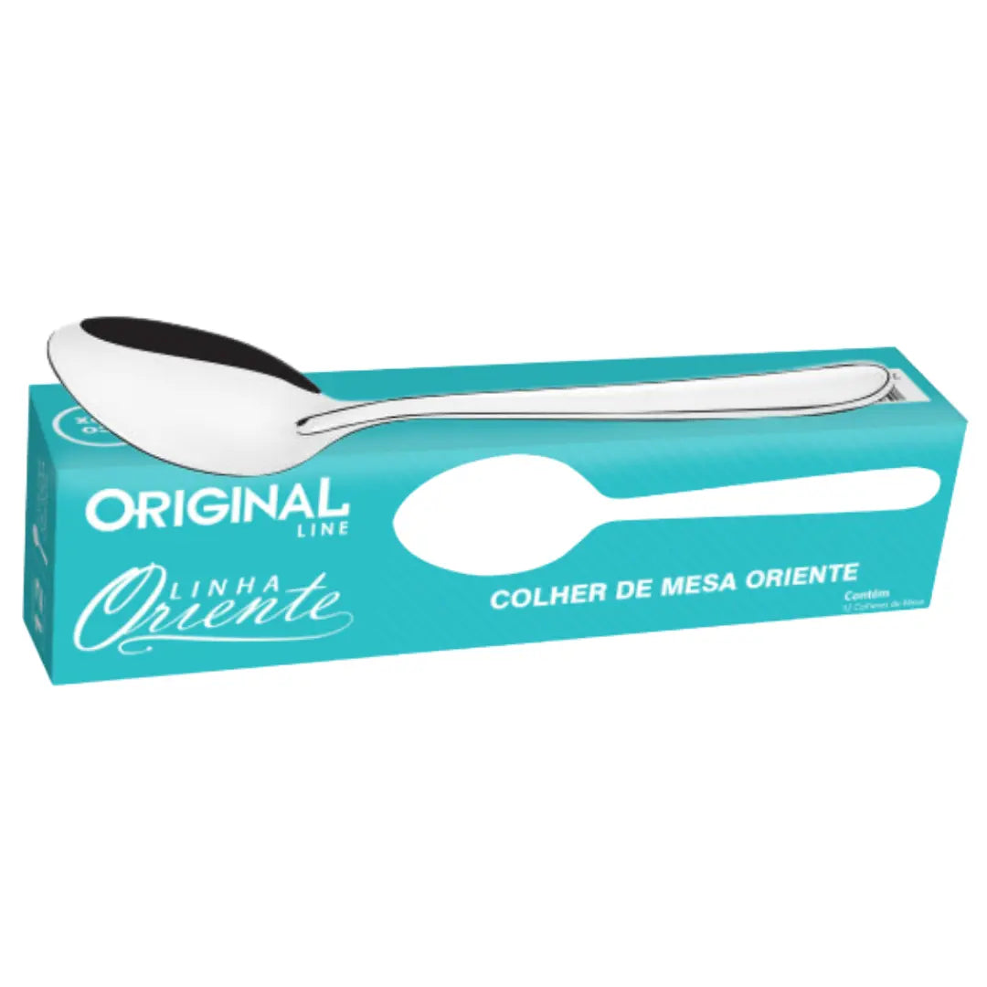 Colher de mesa Oriente em Aço Inox com 18 cm. Oriente