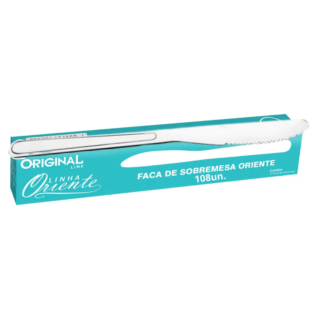Faca de Sobremesa Oriente em Aço Inox com 17 cm. Oriente
