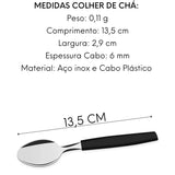 Colher Chá Color Preto Original
