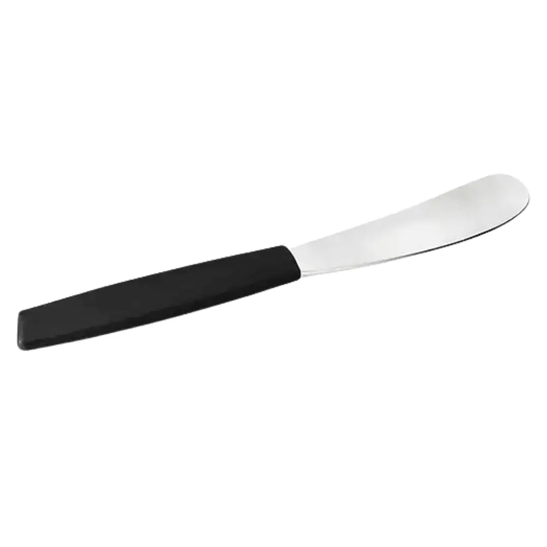 Mini Espatula Inox Cabo Plastico Preto Manteiga Original