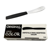 Mini Espatula Inox Cabo Plastico Preto Manteiga Original