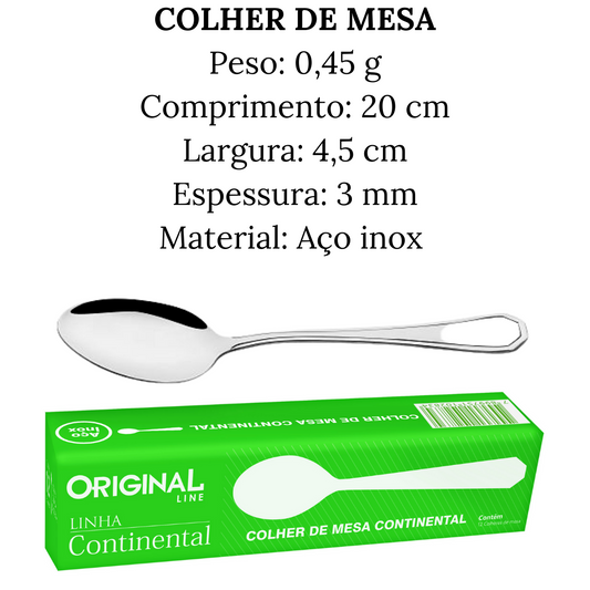 Colheres de Mesa Continental