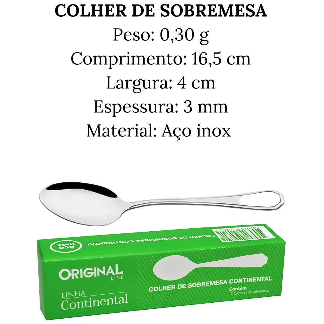Colheres de Sobremesa Continental Continental