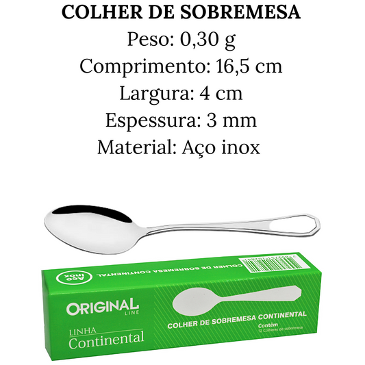 Colheres de Sobremesa Continental