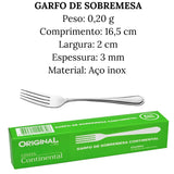 Garfo de Sobremesa Continental Continental