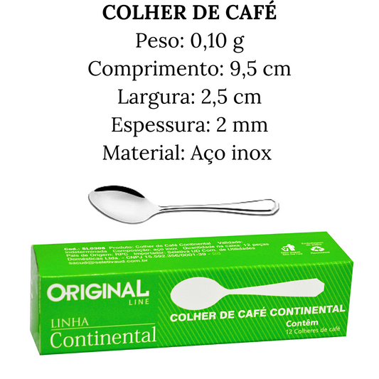 Colher Café Pequena Continental 9,5cm