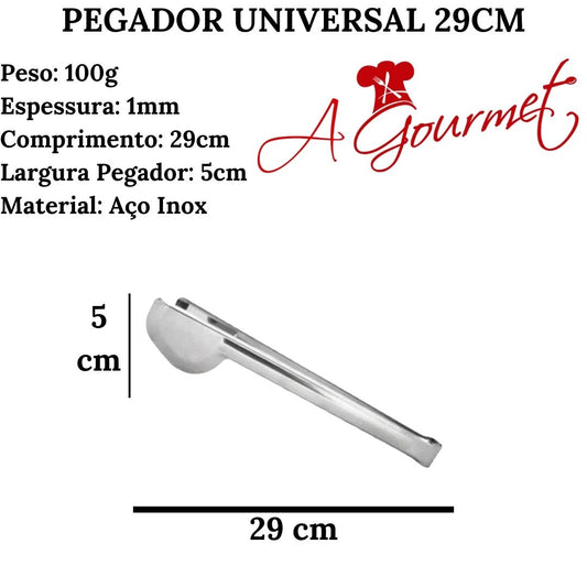 Pegador Universal de Aço Inox com 29 cm.