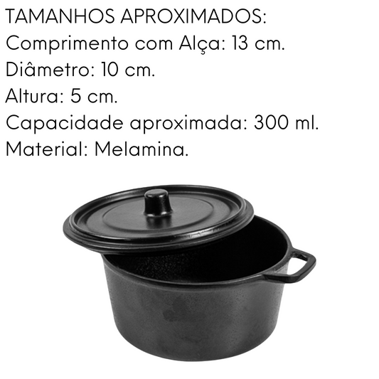 Mini Caçarola Finger Food Melamina Black