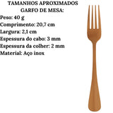 Faqueiro Talher Mesa E Chá Positano Rose Inox 24pçs Lyor
