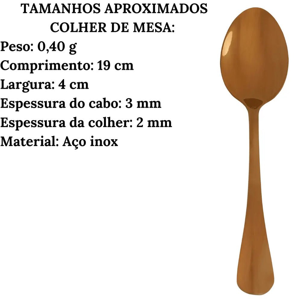 Faqueiro Talher Mesa E Chá Positano Rose Inox 24pçs Lyor