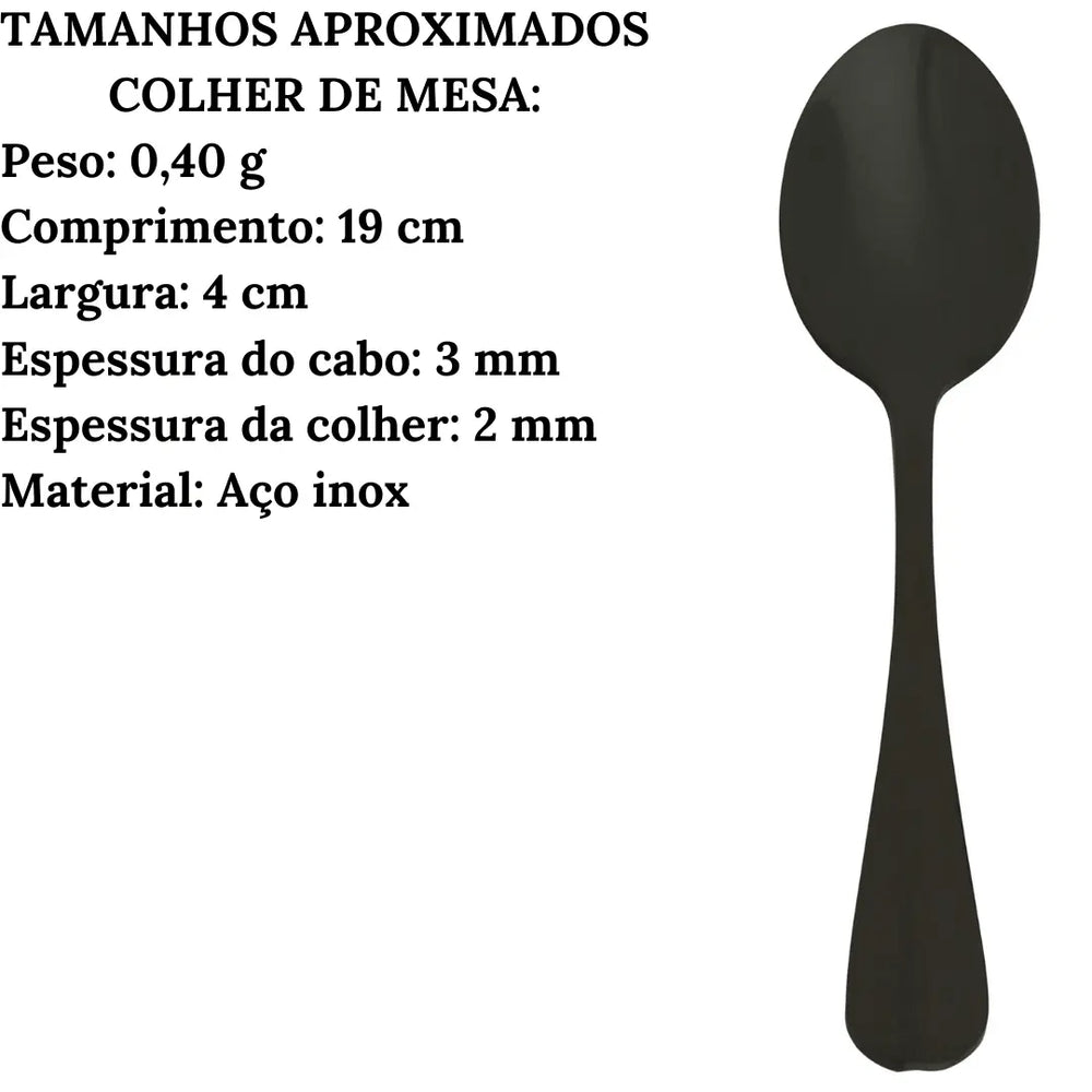 Faqueiro Positano Preto 24pçs Lyor