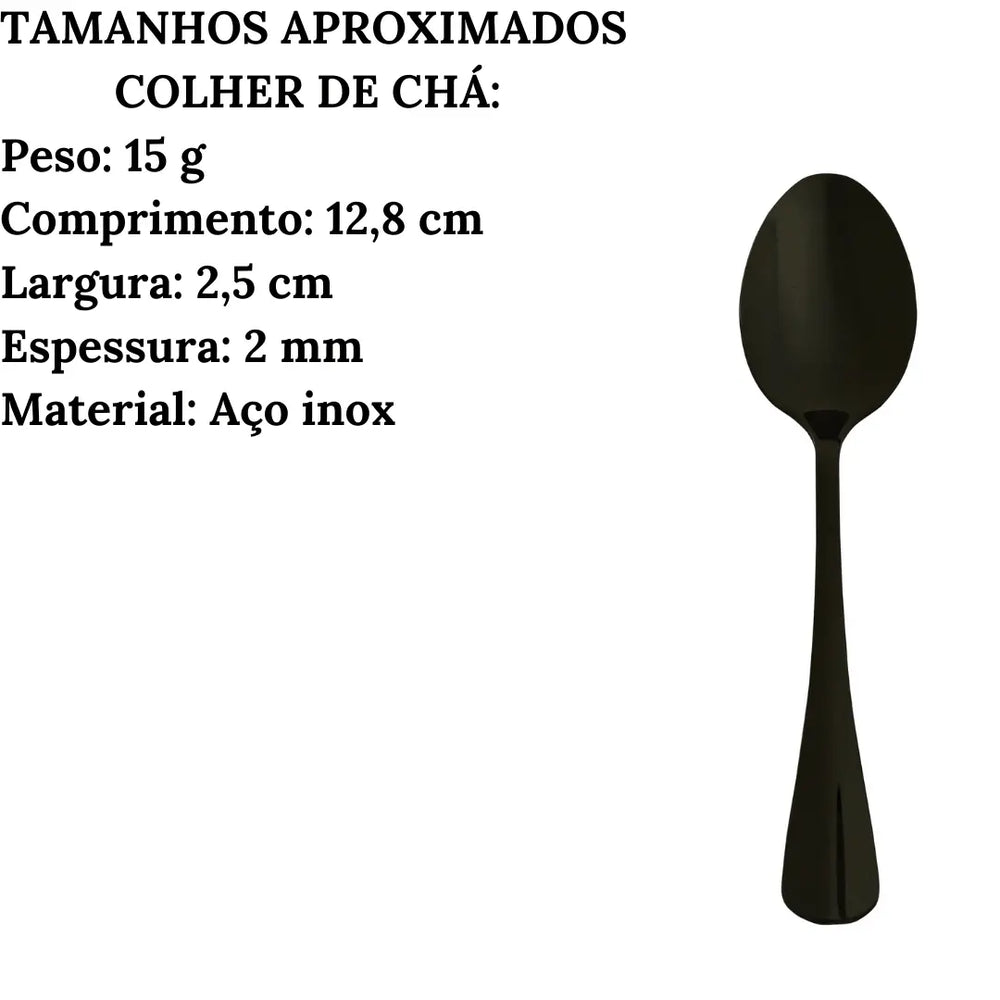 Faqueiro Positano Preto 24pçs Lyor