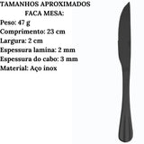 Faqueiro Positano Preto 24pçs Lyor