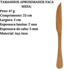 Faqueiro Talher Mesa E Chá Positano Rose Inox 24pçs