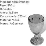 Taça Diamond 325 ML Metalizada Cinza Lyor