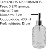 Porta Sabonete Liquido Sortido Em Vidro 430ml