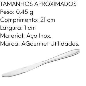 Faca de Mesa América Inox com 21,2 cm. América