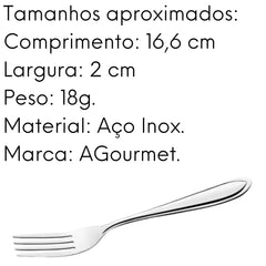 Garfo Sobremesa América Aço Inox América
