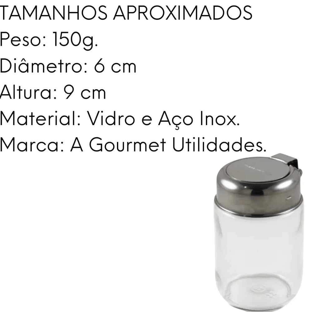 Queijeira / Oreganeira em Aço Inox com 6 cm Alissan
