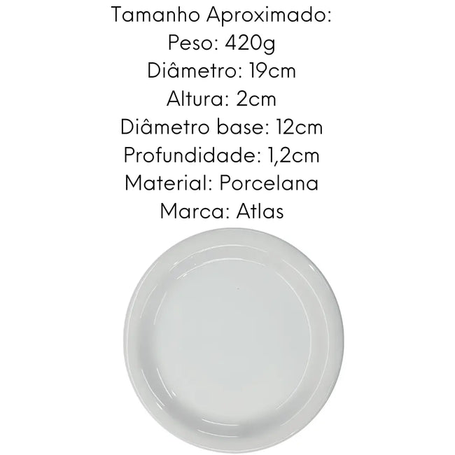 Prato para Sobremesa Pequi Branco 19cm. Main Image