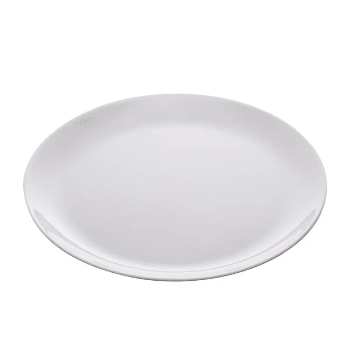 Prato Raso Opalino Vidro Branco 25 Cm Lyor