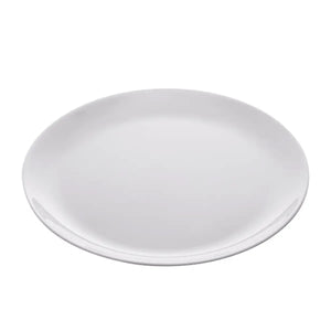 Prato Raso Opalino Vidro Branco 25 Cm Lyor