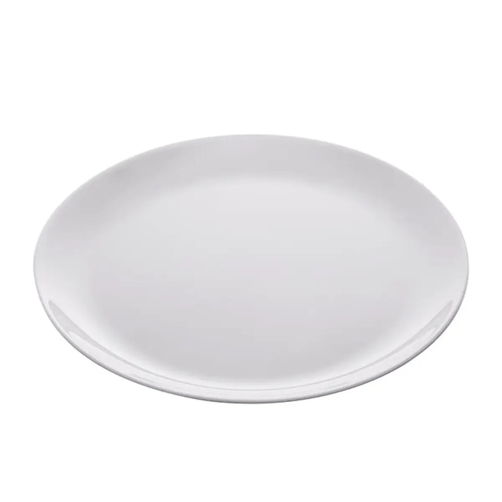 Prato Raso Opalino Vidro Branco 25 Cm Lyor