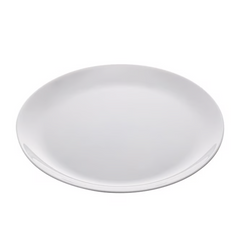 Prato Raso Opalino Vidro Branco 25 Cm