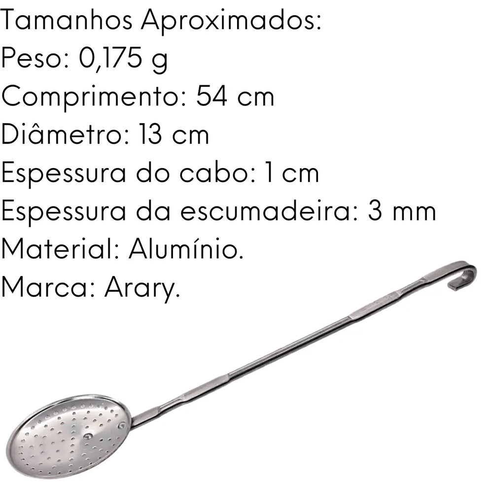 Escumadeira Hotel Alumínio N°13 Arary