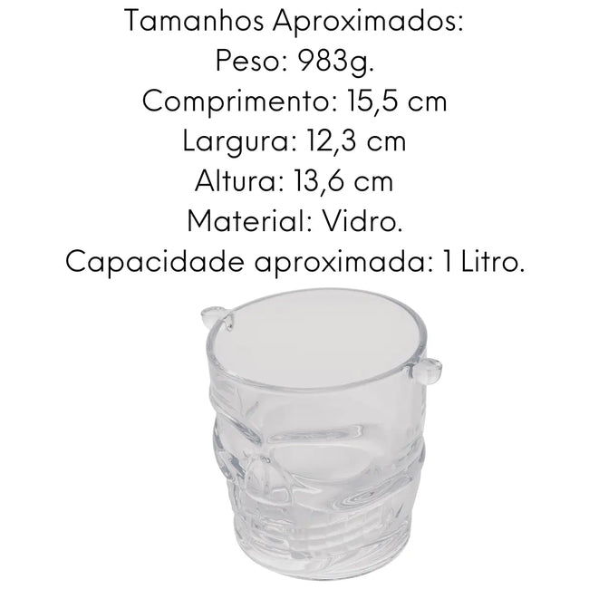 Balde Gelo Caveira Vidro 1L Main Image