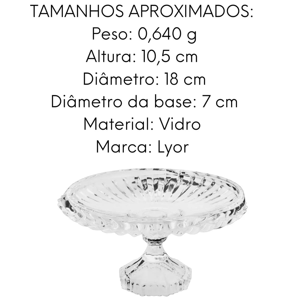Suporte Prato P/ Bolo C/ Pé Renaissance Lyor