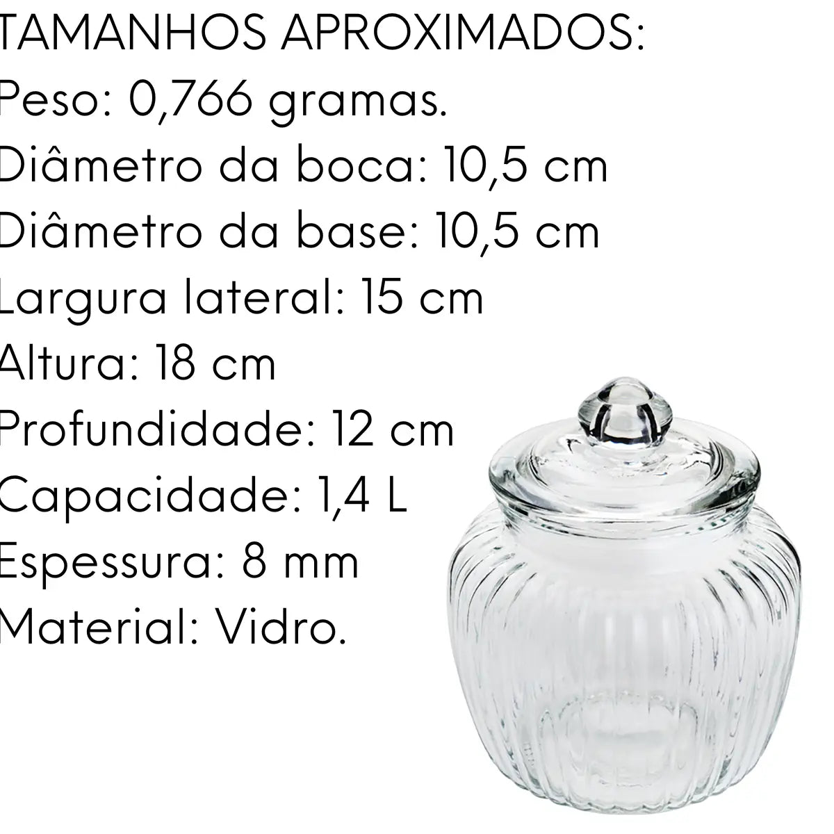 Porta Mantimentos Pote C/ Tampa Pietra 1,4L Lyor