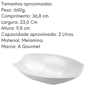 Saladeira Oval Rasa Melamina Gourmet Mix