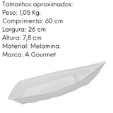 Barca para Açaí Melamina Profissional 60 cm Gourmet Mix