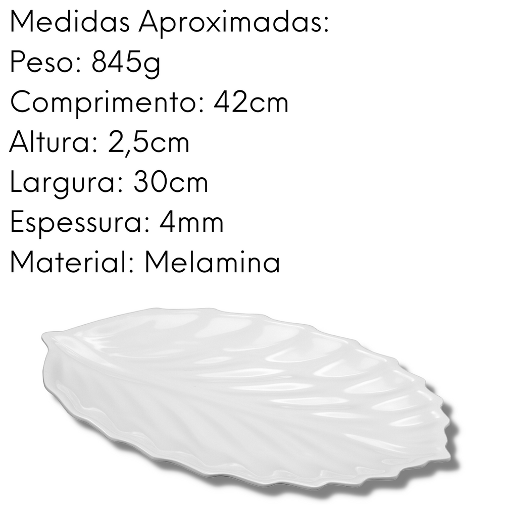 Travessa Rasa Folha Melamina Gourmet Mix