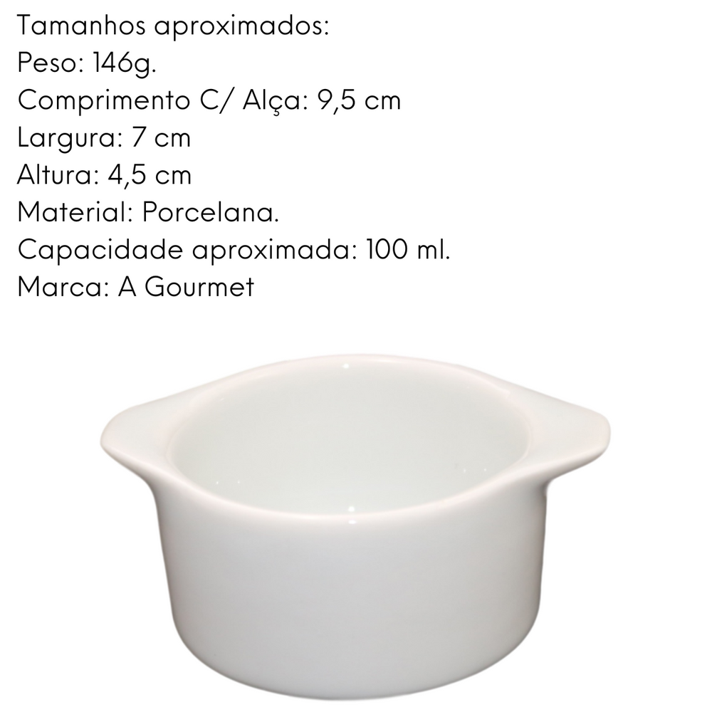 Ramekim de Porcelana com Alça 90 ML BelaVista