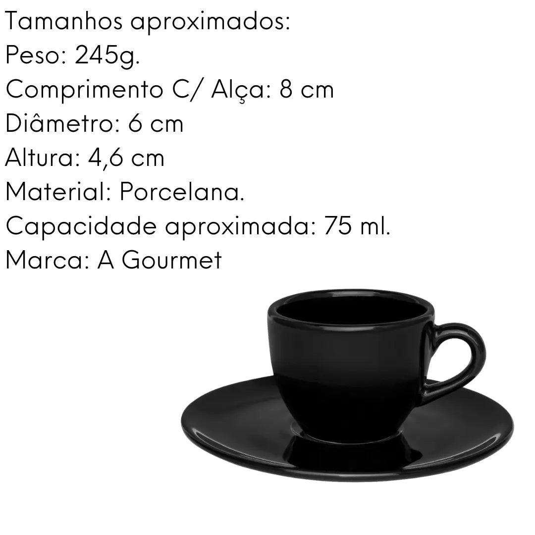 Xícara de Café Coup Black Oxford