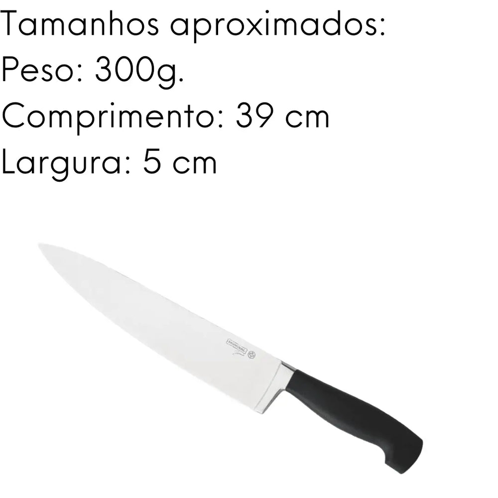 Faca Chef 10” Elegance Aço Inoxidável 39 cm Hercules