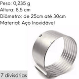 Fatiador De Bolo Aço Inox Redondo Corte Ajustável Hércules Hercules