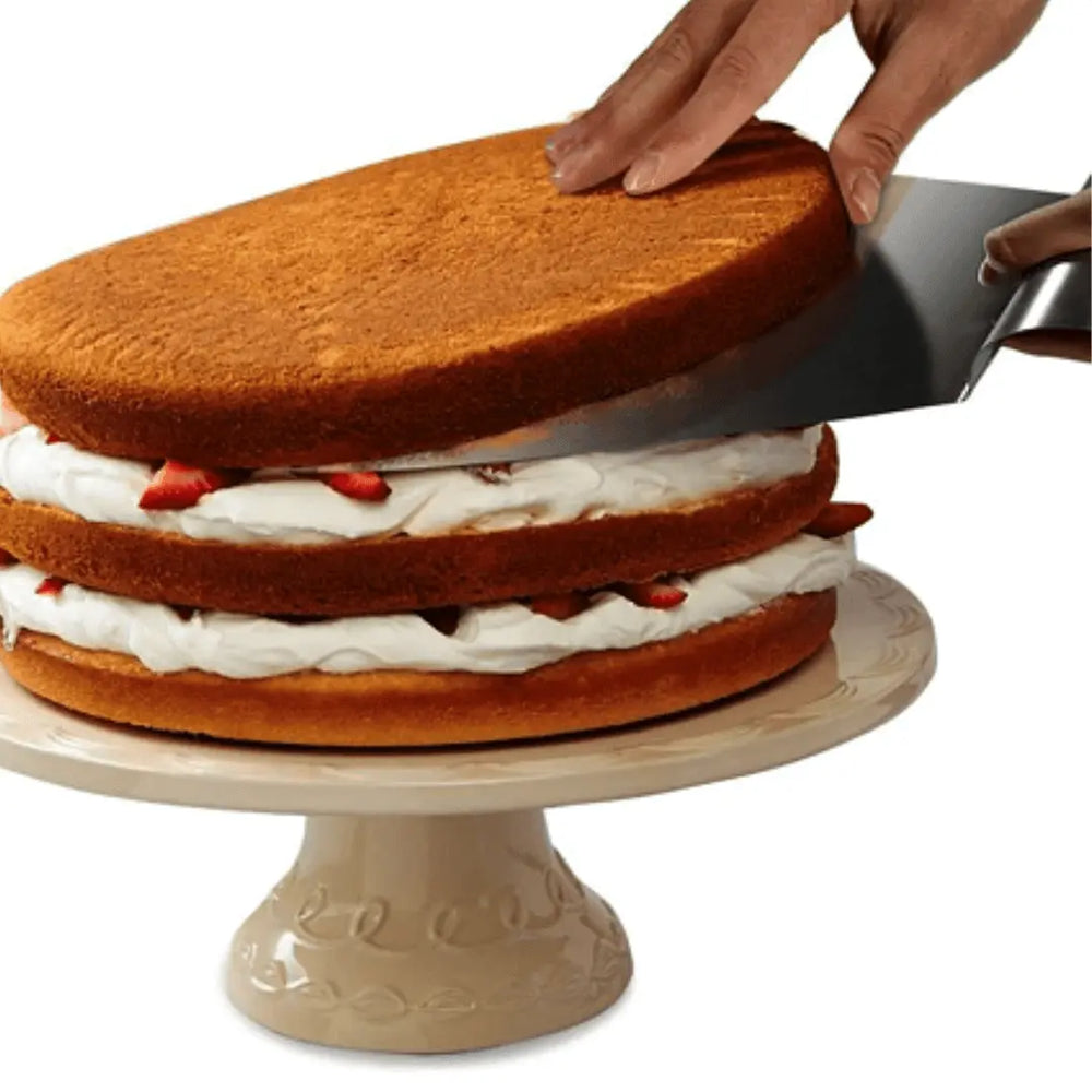 Placa Bolo Pizza Espatula Aço Inox Arredondada Hercules