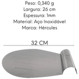 Placa Bolo Pizza Espatula Aço Inox Arredondada Hercules