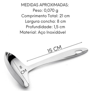 Concha P/ Caldo Molho 21cm Inox C/ Bico Hercules Hercules