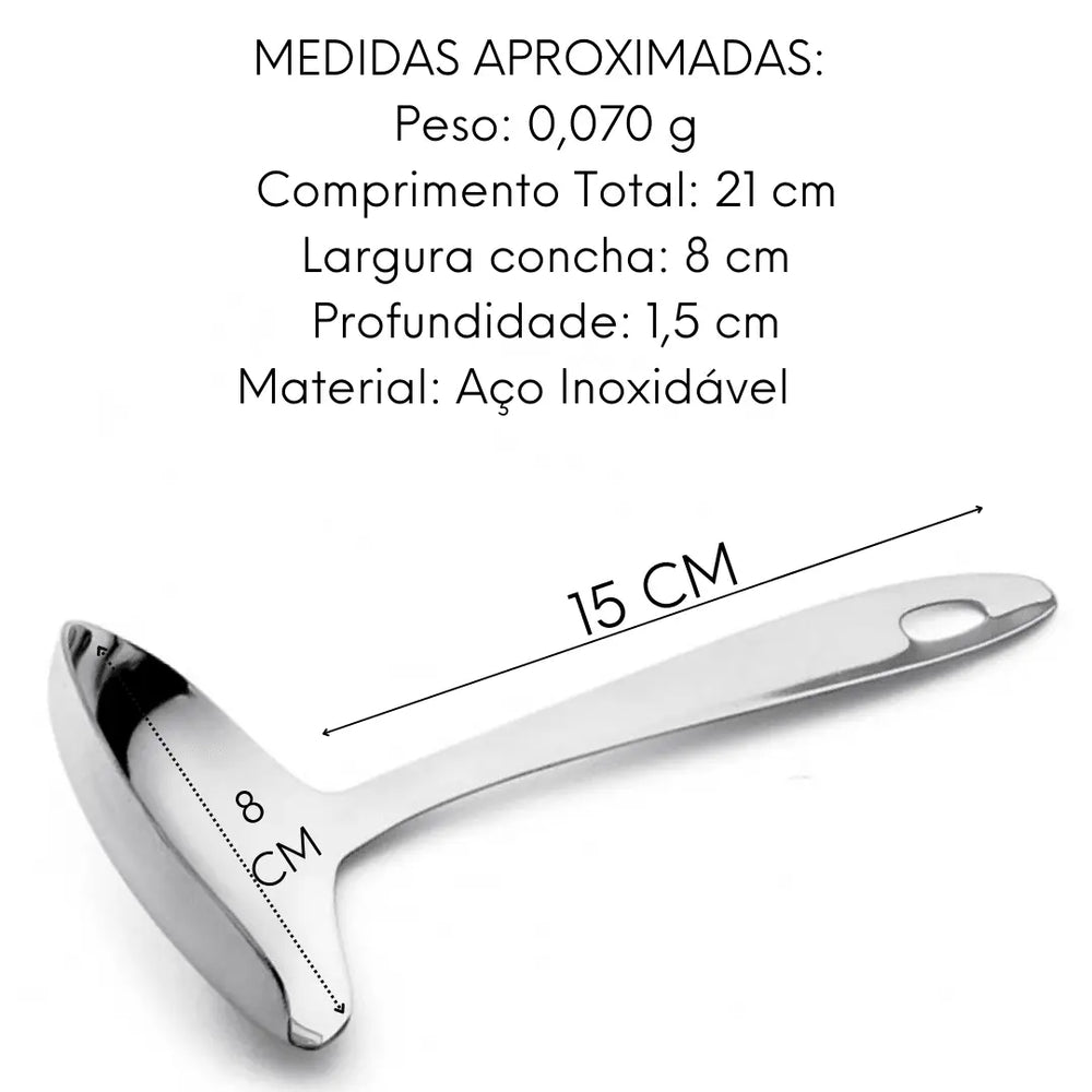 Concha P/ Caldo Molho 21cm Inox C/ Bico Hercules Hercules