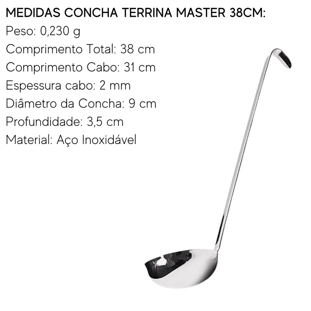 Concha Terrina Master 38cm Hercules Inox Hercules