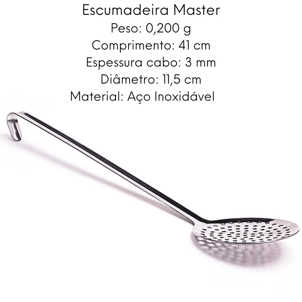 Escumadeira Master Hercules 41cm Inox Profissional Hercules
